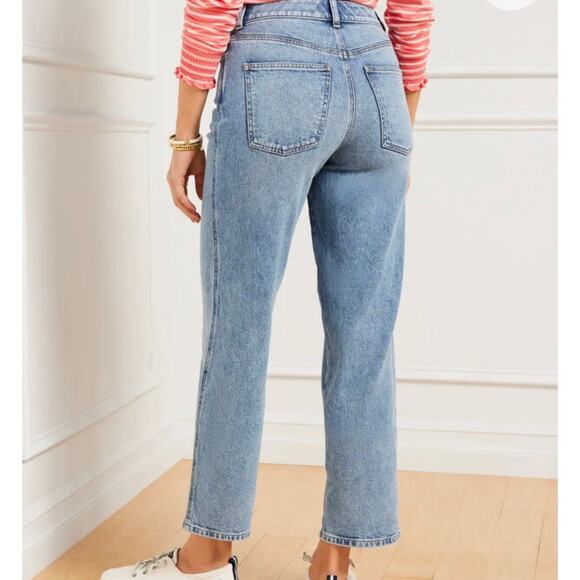 TALBOTS high waist straight ankle jeans, Newport Wash, light wash Size, 8 - Picture 2 of 11